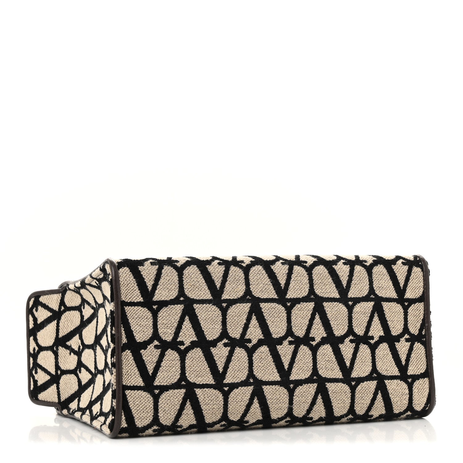 Valentino Garavani Toile Iconographe Small Le Troisieme Shopping Bag Naturale Black Fondant 5 of 13