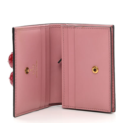 Gucci Guccissima Cherries Card Case Wallet Pink 5 of 8