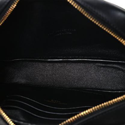 Saint Laurent Calfskin Matelasse Monogram Mini Lou Camera Bag Black 5 of 11