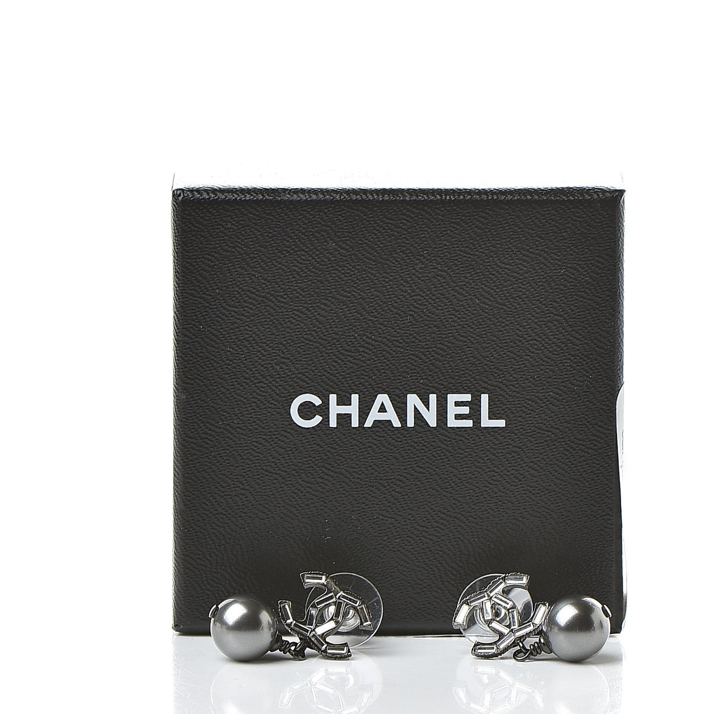 Ruthenium Baguette CC Drop Earrings