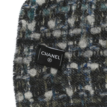 Chanel Cashmere CC Logo Scarf Grey 3 of 3