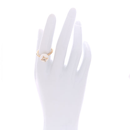 Louis Vuitton 18K Yellow Gold Diamond White Agate Idylle Blossom Ring 55 7.25 2 of 6