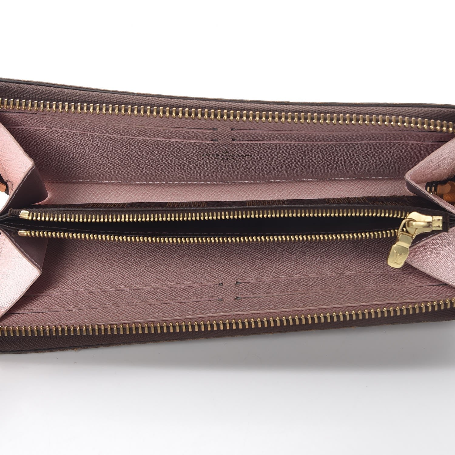 Louis Vuitton Damier Ebene Clemence Wallet Rose Ballerine 5 of 9