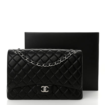 Chanel Lambskin Quilted Maxi Single Flap Black 12 of 12