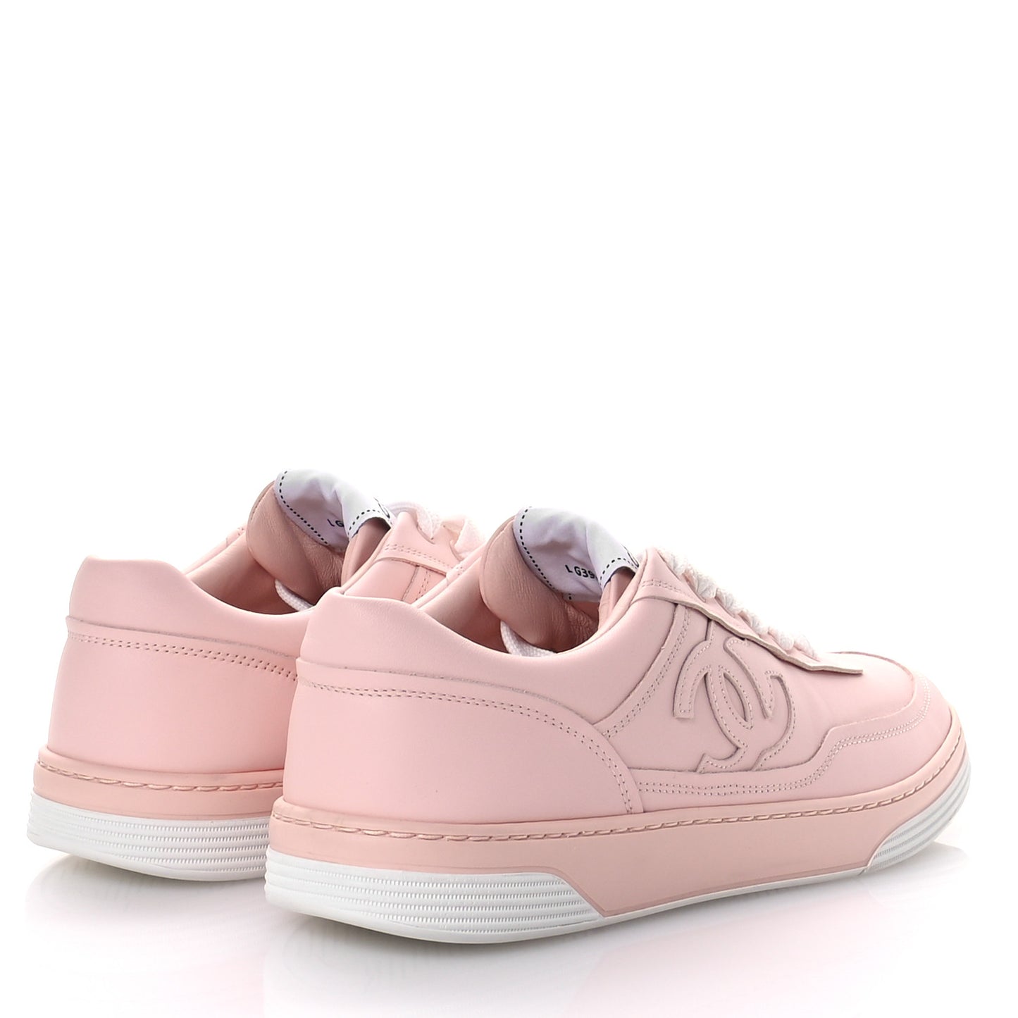 Calfskin Womens CC Sneakers 40 Light Pink