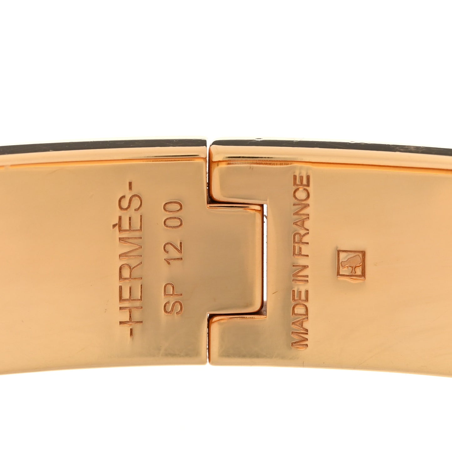 Enamel Narrow Clic Clac H Bracelet PM Beige Rose
