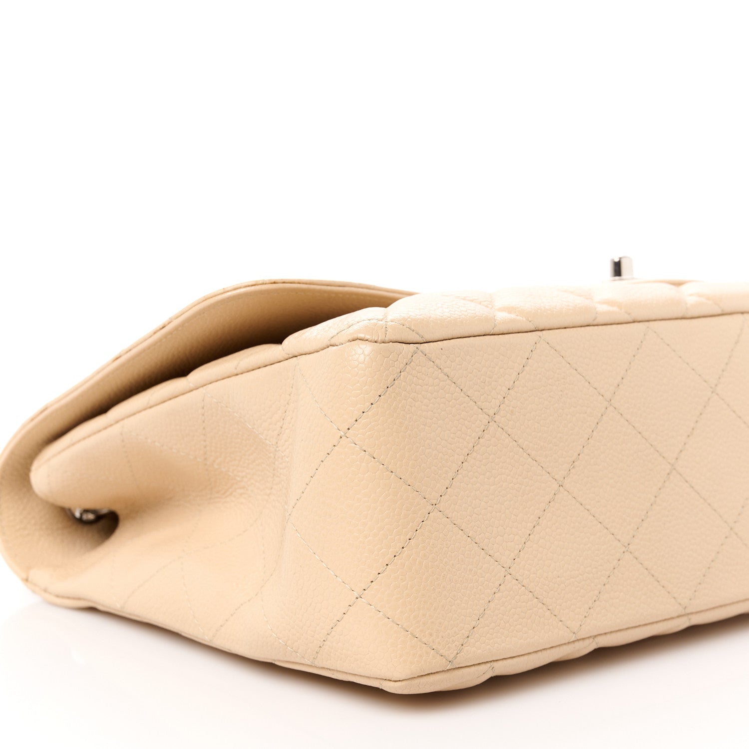Chanel Caviar Quilted Jumbo Single Flap Beige Clair 11 of 12