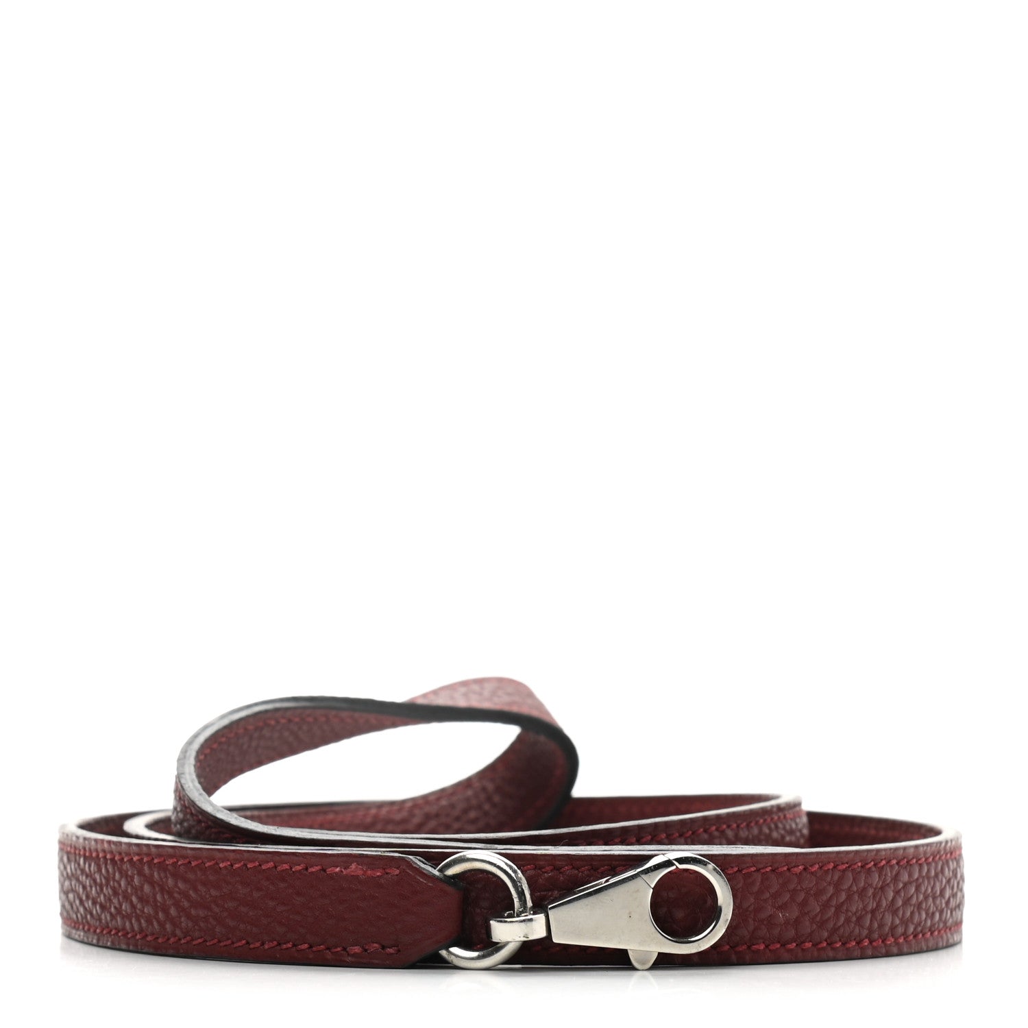 Hermes Togo Kelly Dog Leash Rouge H 1 of 4