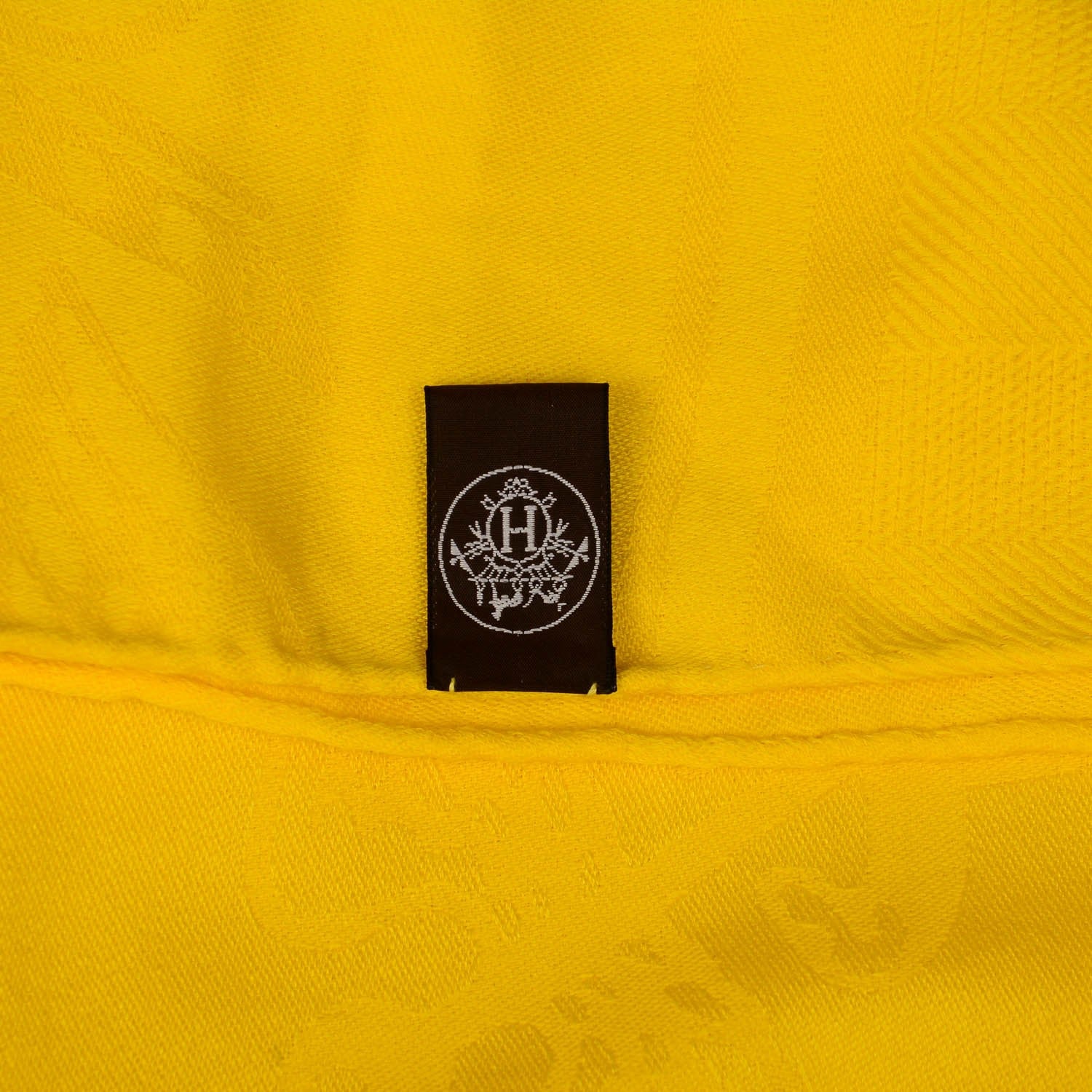 Hermes Cashmere Silk New Libris Stole Jaune D'or 4 of 5