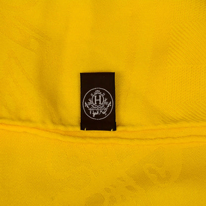 Hermes Cashmere Silk New Libris Stole Jaune D'or 4 of 5