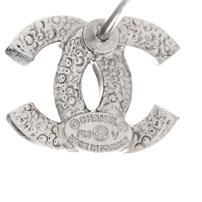 Chanel Crystal Mini Timeless CC Earrings Silver 4 of 4
