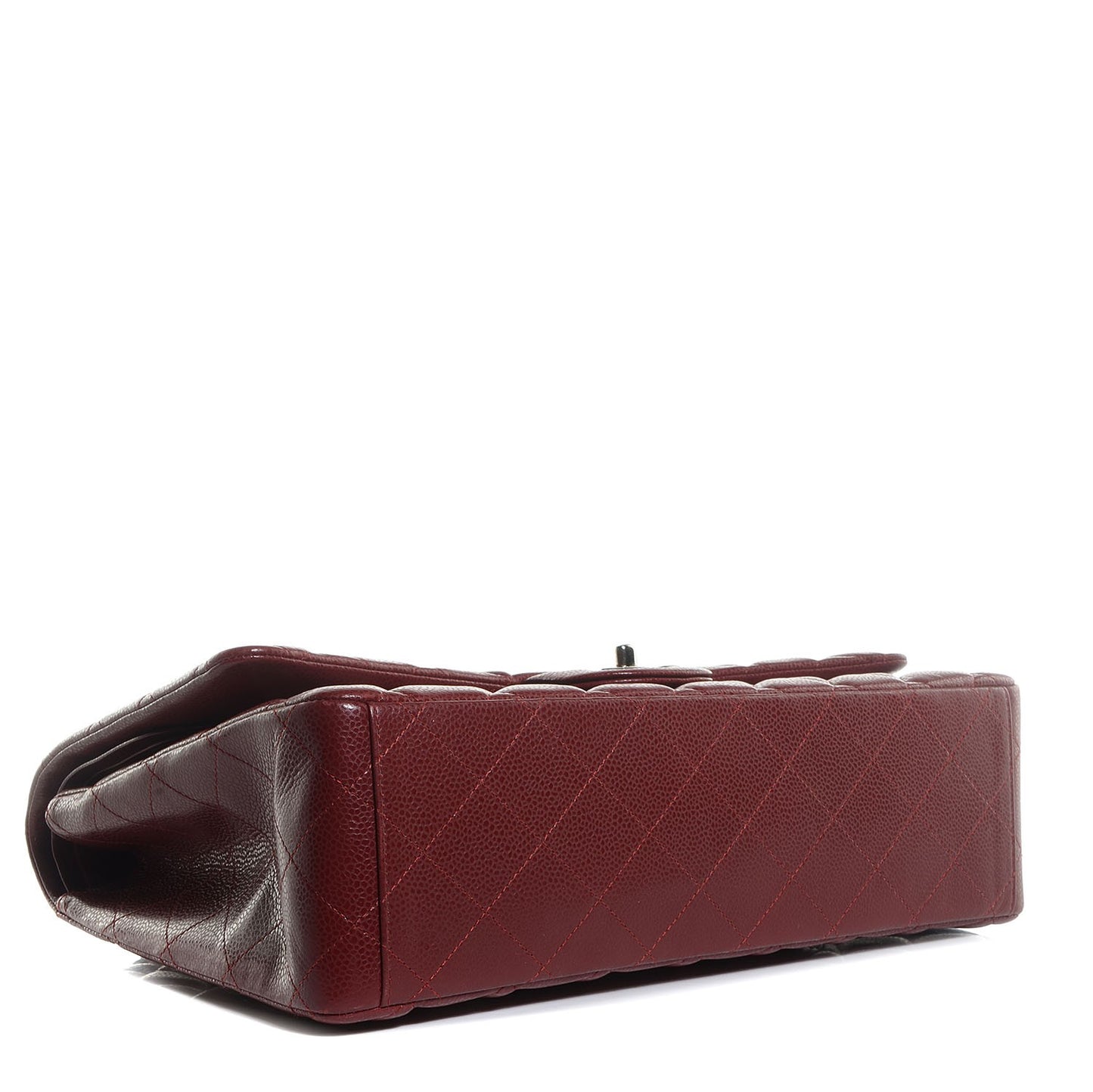 Caviar Quilted Maxi Double Flap Red