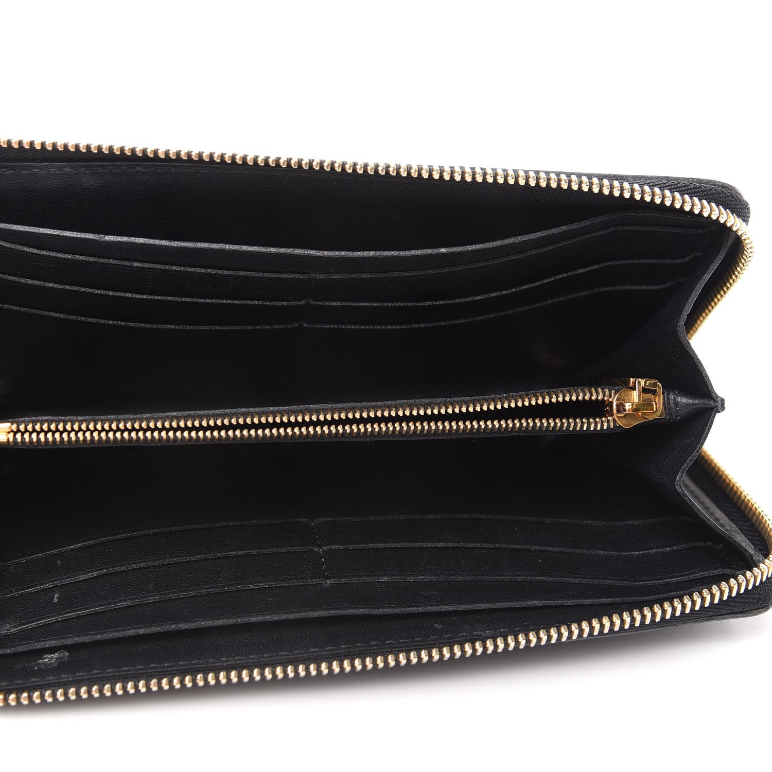 Louis Vuitton Calfksin Zippy Wallet Black 5 of 7