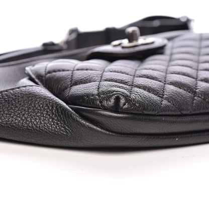 Chanel Grained Calfskin Quilted Casual Rock Waist Bag Fanny Pack Black 8 of 10