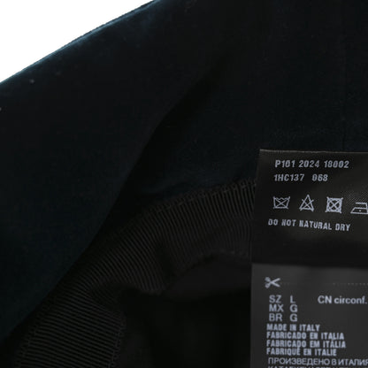 Prada Velvet Triangle Womens Bucket Hat L Petrolio 10 of 10