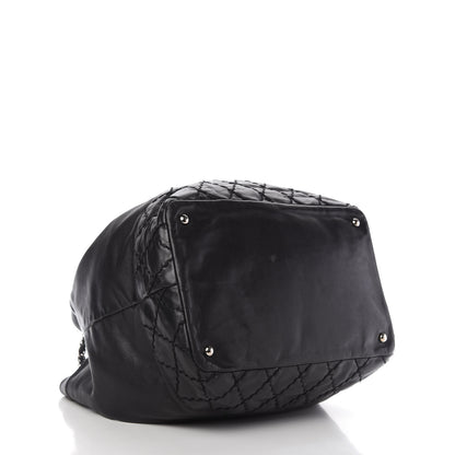 Chanel Calfskin Drawstring CC Bucket Bag Black 4 of 11