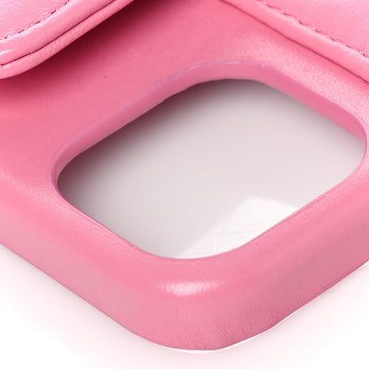 Chanel Lambskin Quilted Pearl Crush iPhone XII Pro Holder With Chain Pink 6 of 10