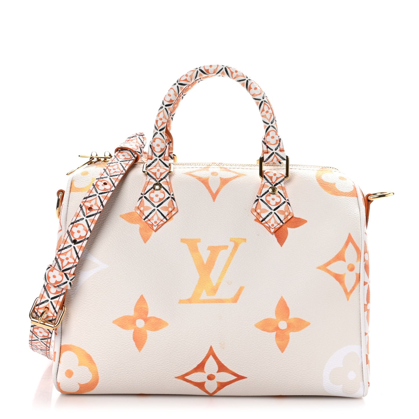 LOUIS VUITTON Monogram Giant By The Pool 2.0 Speedy Bandouliere 25 Apricot