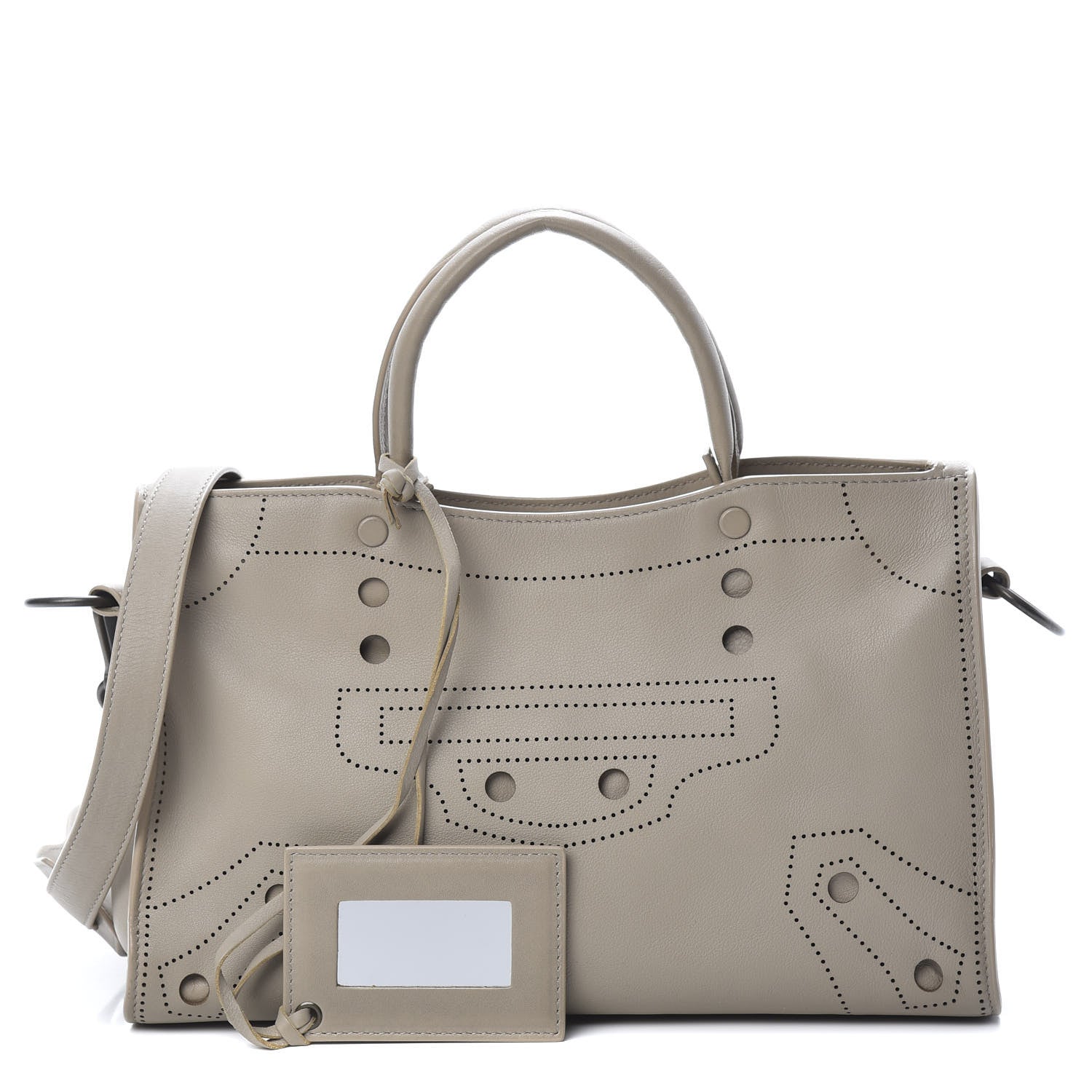Balenciaga Veau Soyeux Perforated Blackout Hardware S City Gris Cendre 1 of 10