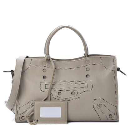 Balenciaga Veau Soyeux Perforated Blackout Hardware S City Gris Cendre 1 of 10