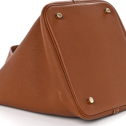 Hermes Taurillon Clemence Picotin Lock 22 MM Gold 9 of 11