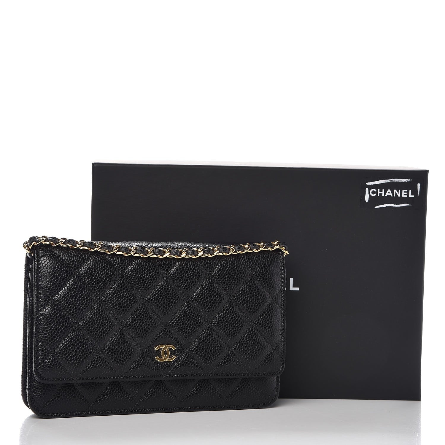 Chanel Caviar Quilted Wallet On Chain WOC Black 9 of 9