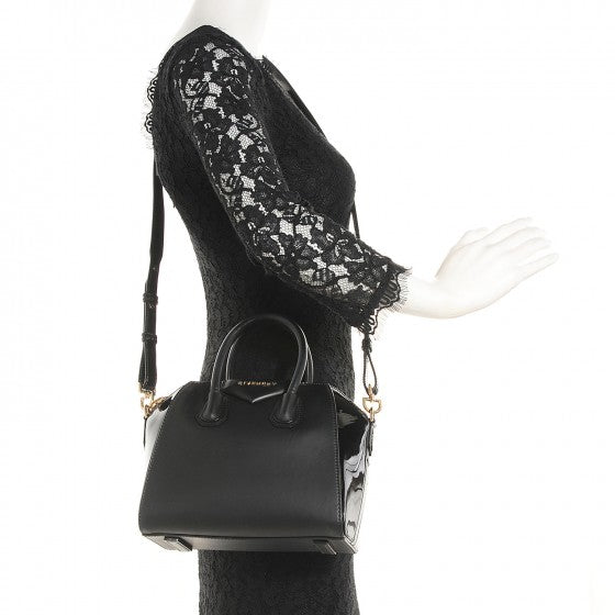 Givenchy Rubber Effect Calfskin Mini Antigona Black 2 of 20