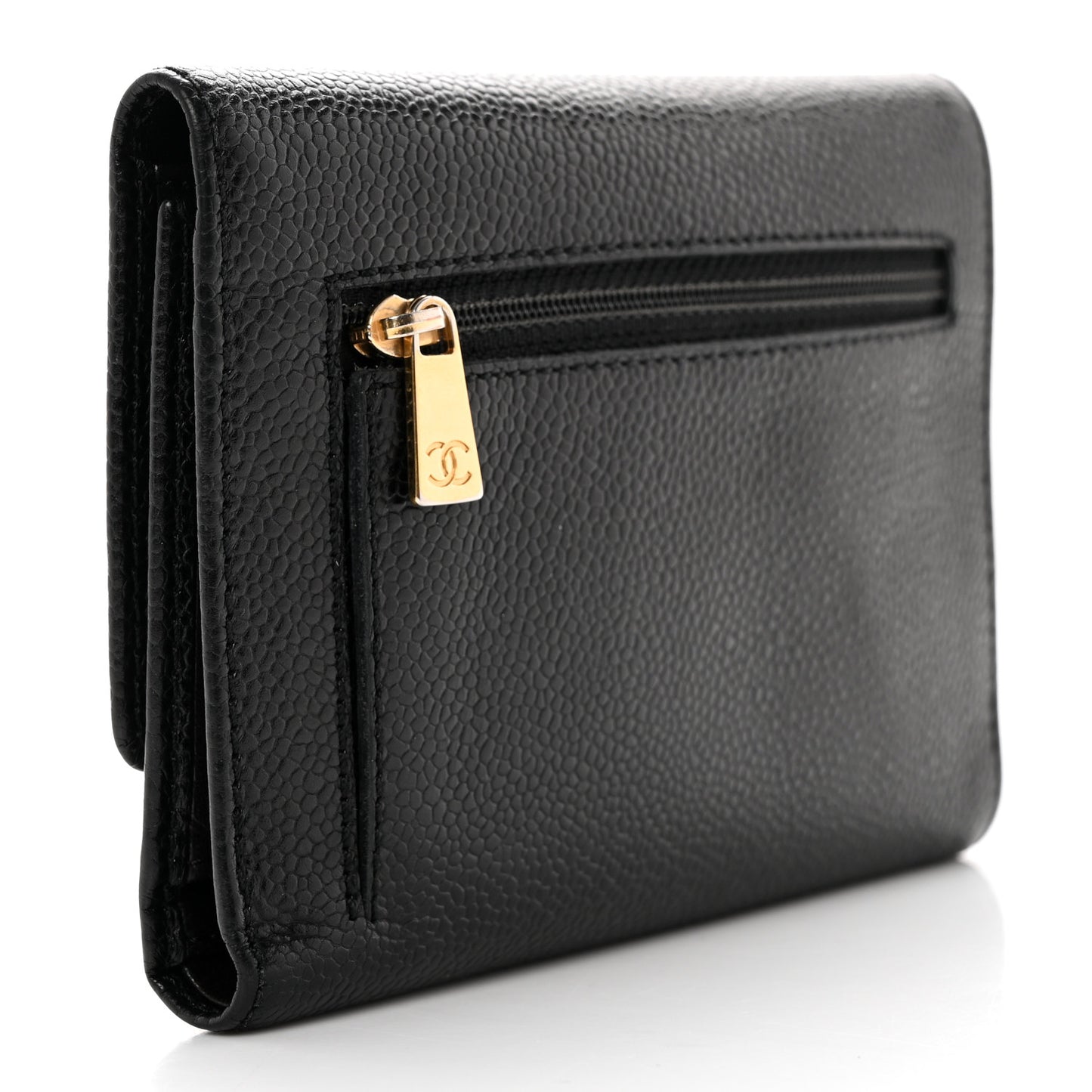 Caviar Timeless CC Flap Wallet Black