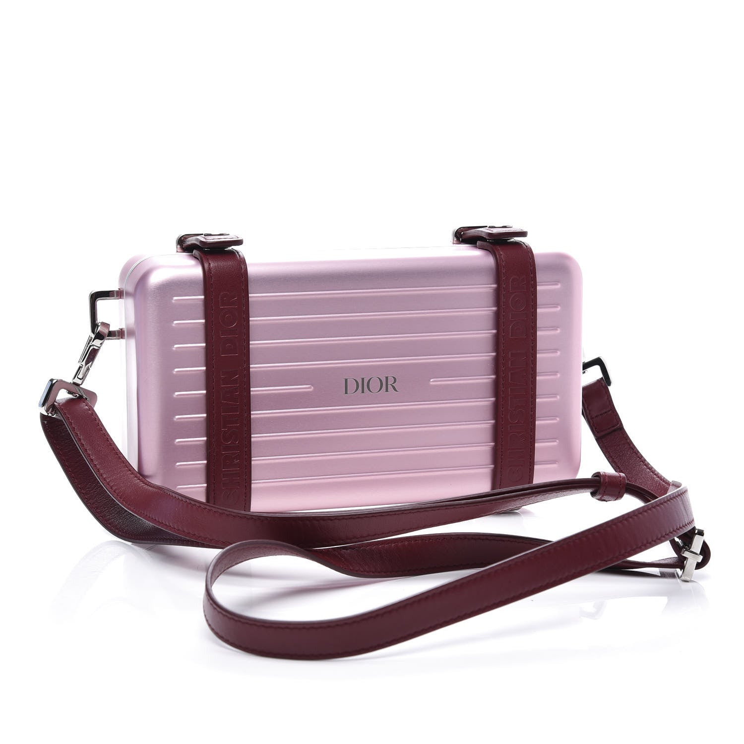 Christian Dior X RIMOWA Aluminum Personal Clutch On Strap Rose 2 of 13