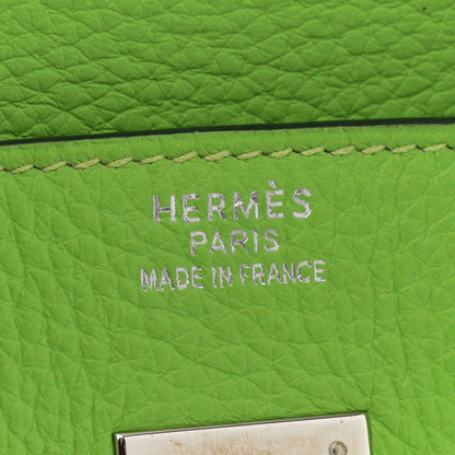 Hermes Taurillon Clemence Birkin 35 Vert Cru 6 of 15