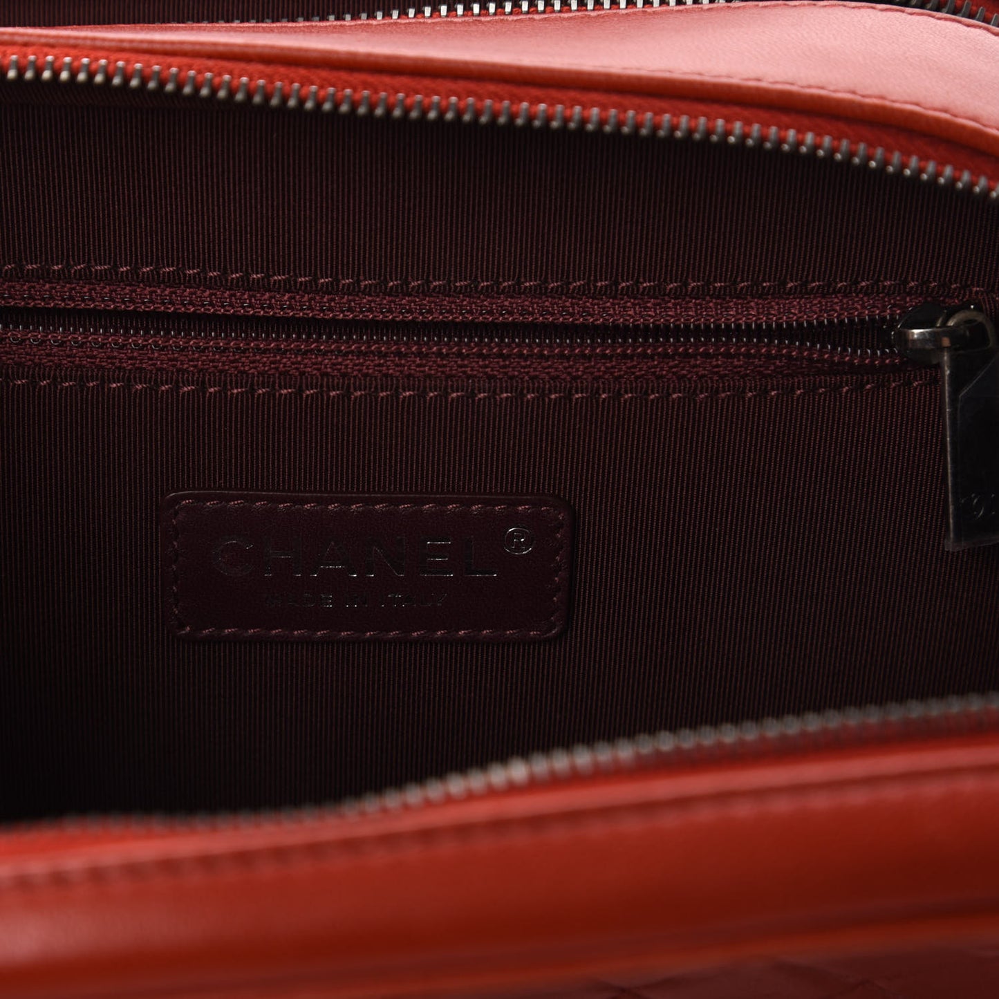 Lambskin Quilted Small Coco Boy Camera Case Red
