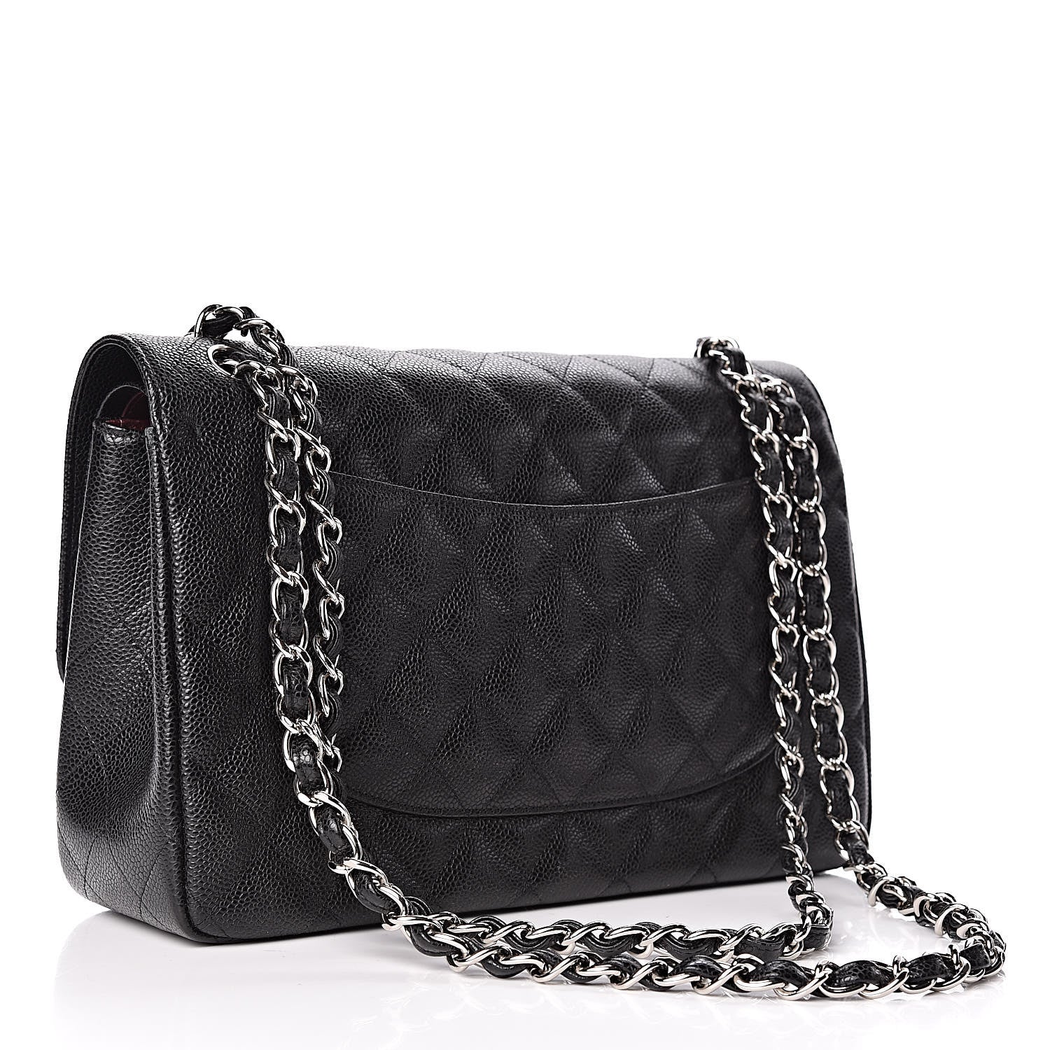 Chanel Caviar Quilted Jumbo Double Flap Black 3 of 13