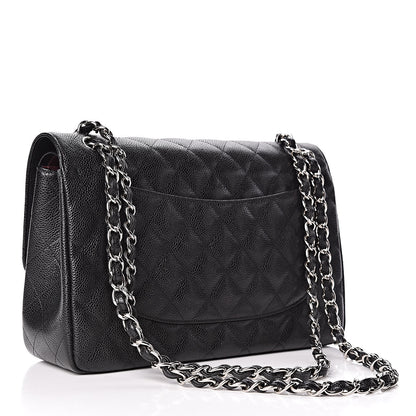 Chanel Caviar Quilted Jumbo Double Flap Black 3 of 13
