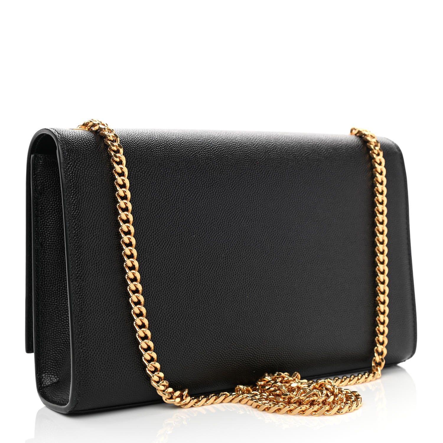 Saint Laurent Grain De Poudre Medium Classic Monogram Kate Satchel Black 3 of 8