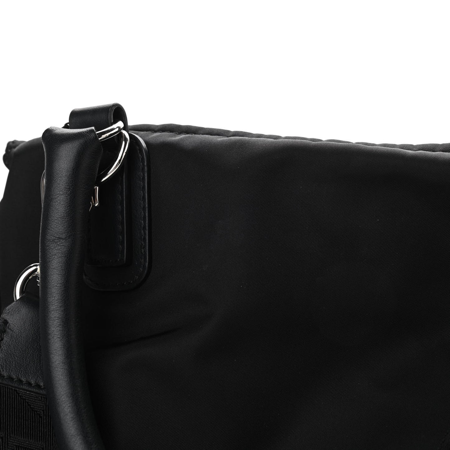 Nylon Logo Small Pandora Black White