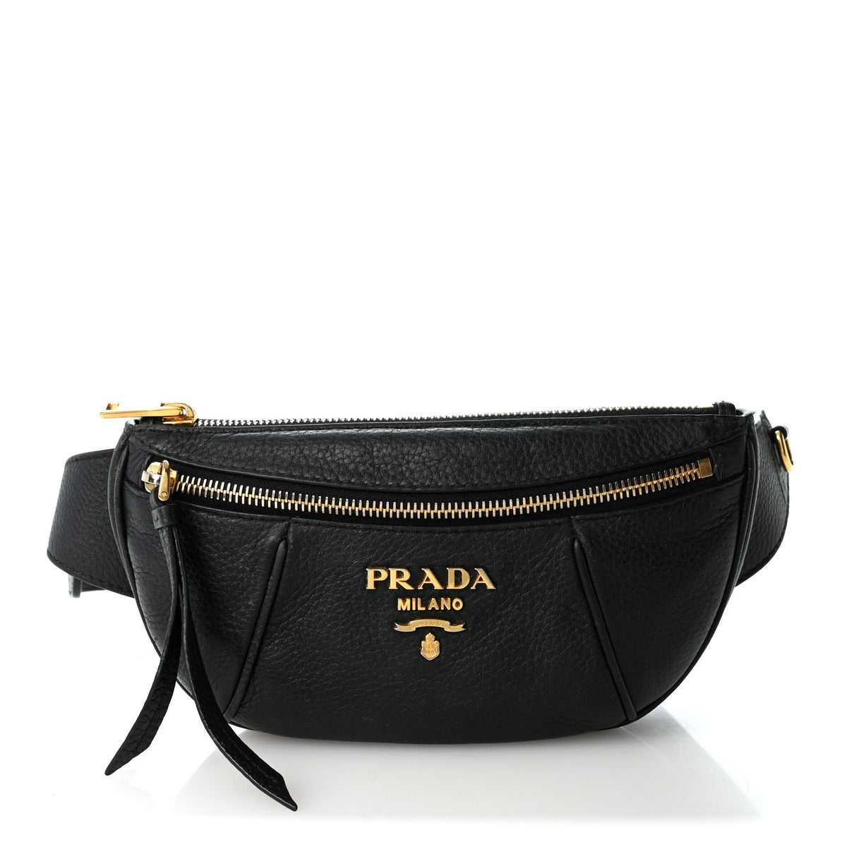 Vitello Daino Small Belt Bag Black