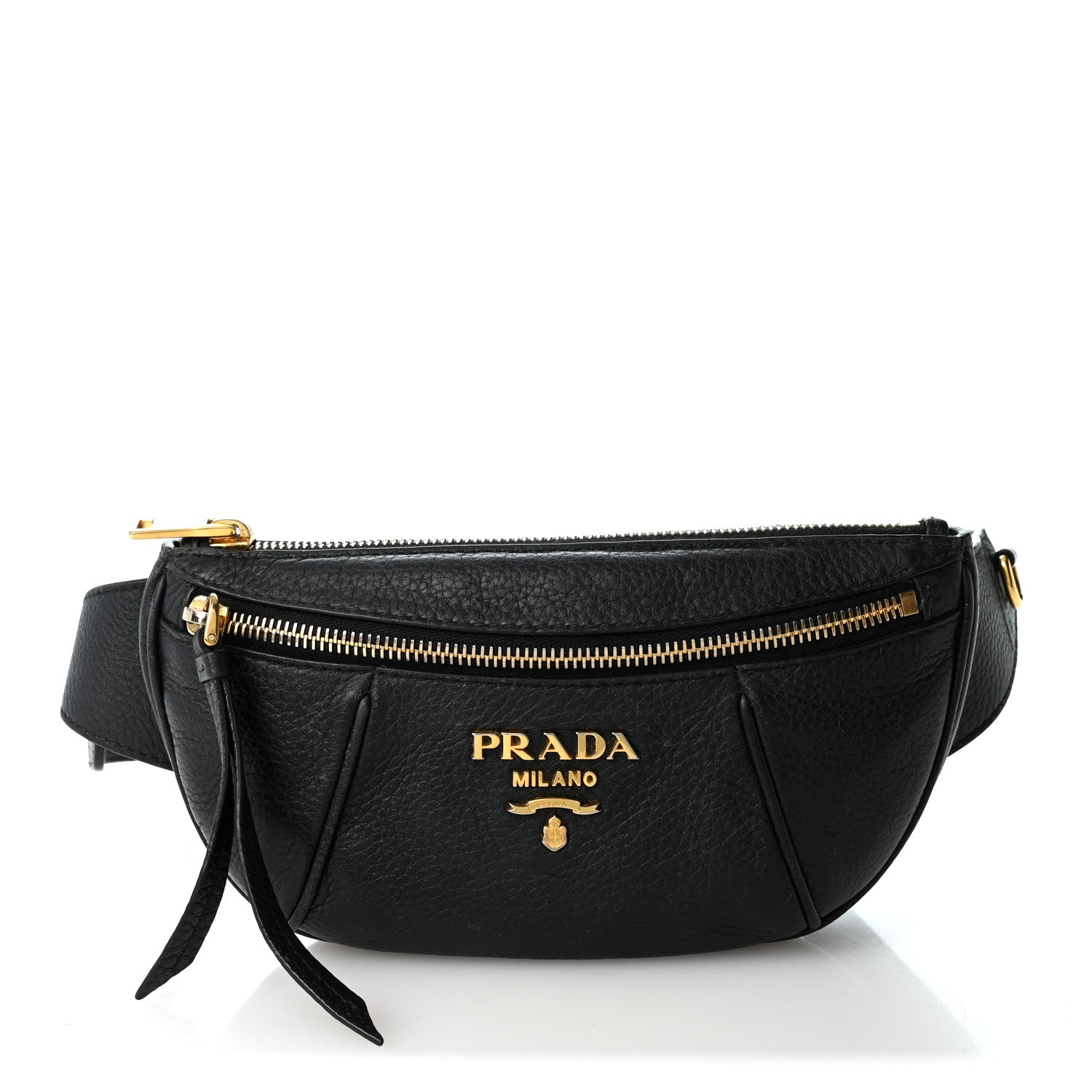 Prada Vitello Daino Small Belt Bag Black 1 of 9