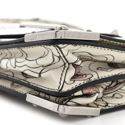 Prada X JAMES JEAN Glace Calfskin Rabbit Print Cahier Bag Opaline 10 of 10