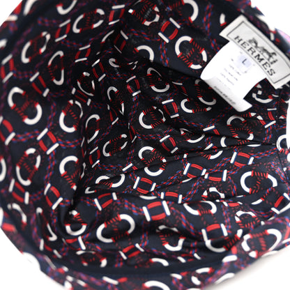 Hermes Raffia Silk Gemini Cap Marine Bleu Navy 11 of 13