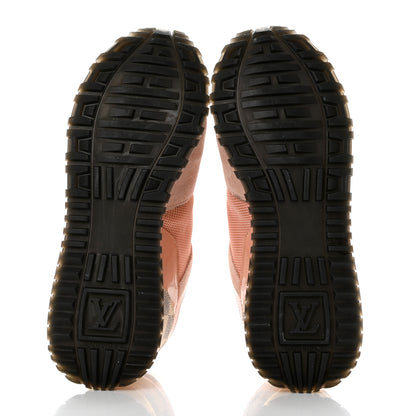Louis Vuitton Suede Damier Azur Run Away Sneakers 35 Pink 5 of 8