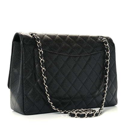 Chanel Caviar Quilted Maxi Single Flap Black 3 of 12