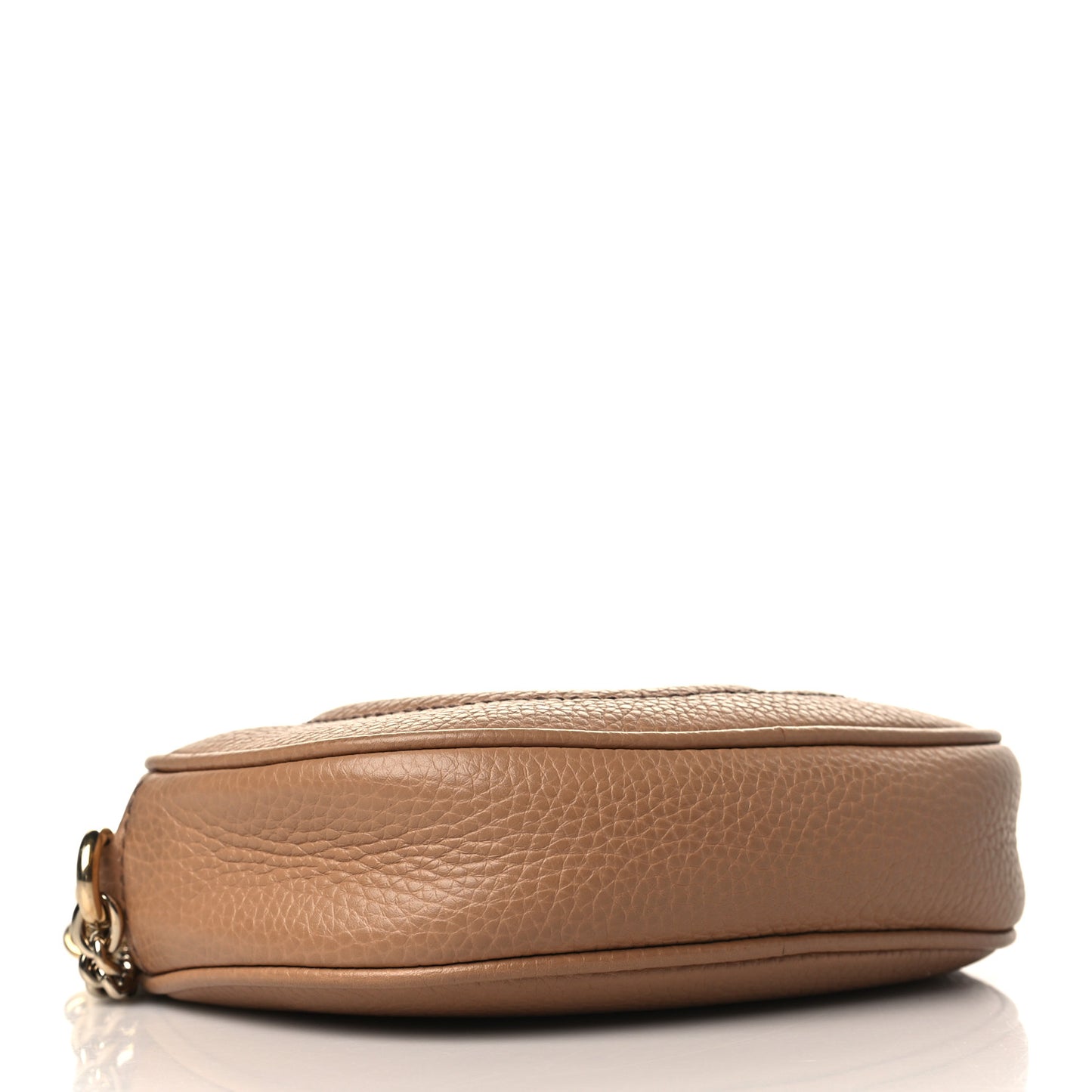 Pebbled Calfskin Mini Soho Chain Bag Camelia