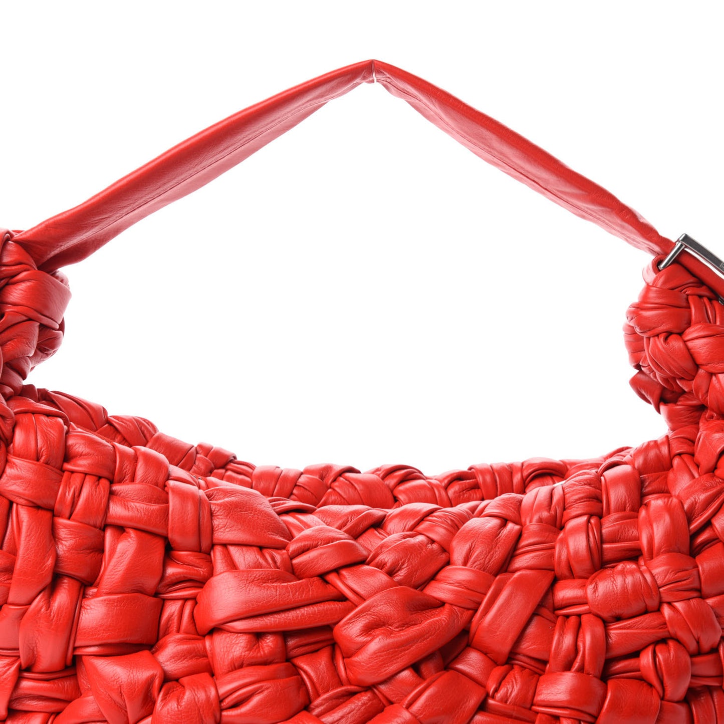 Paper Calfskin Intrecciato Banana Shoulder Bag Nail Polish