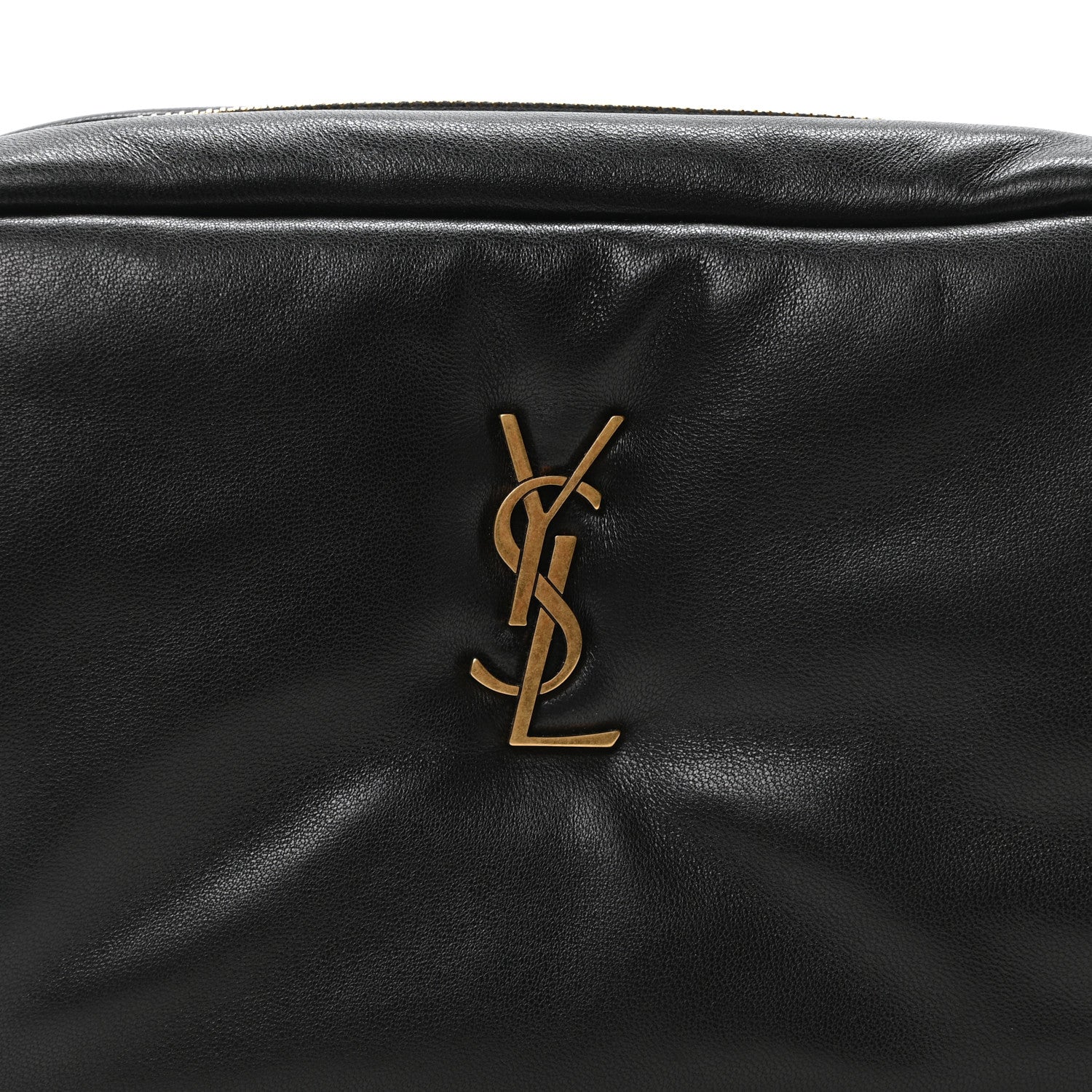 Saint Laurent Lambskin Calypso Cosmetic Case Black 8 of 10