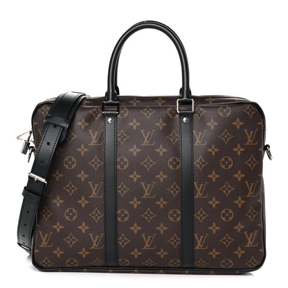 Louis Vuitton Monogram Macassar Porte-Documents Voyage PM 1 of 14