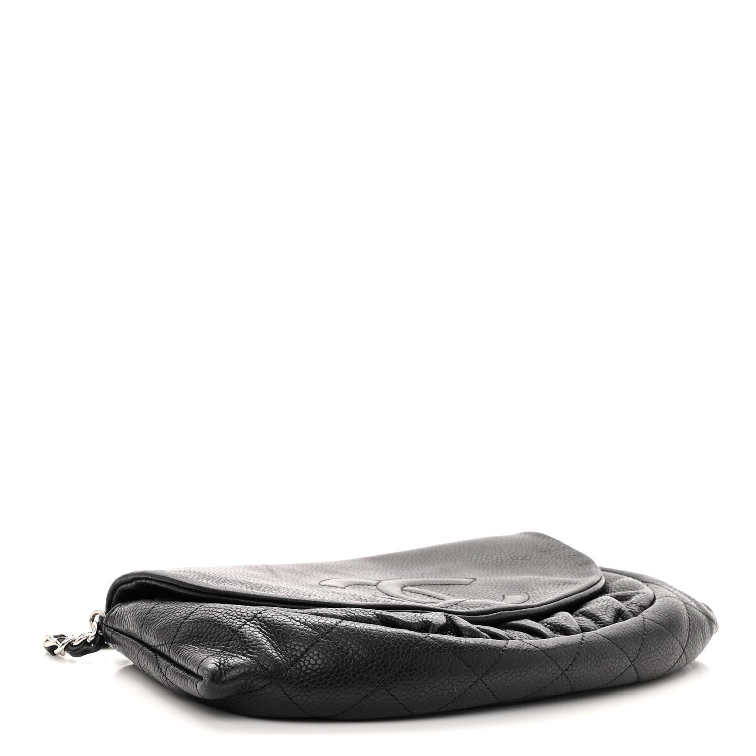Chanel Caviar Half Moon Wallet On Chain WOC Black 4 of 12