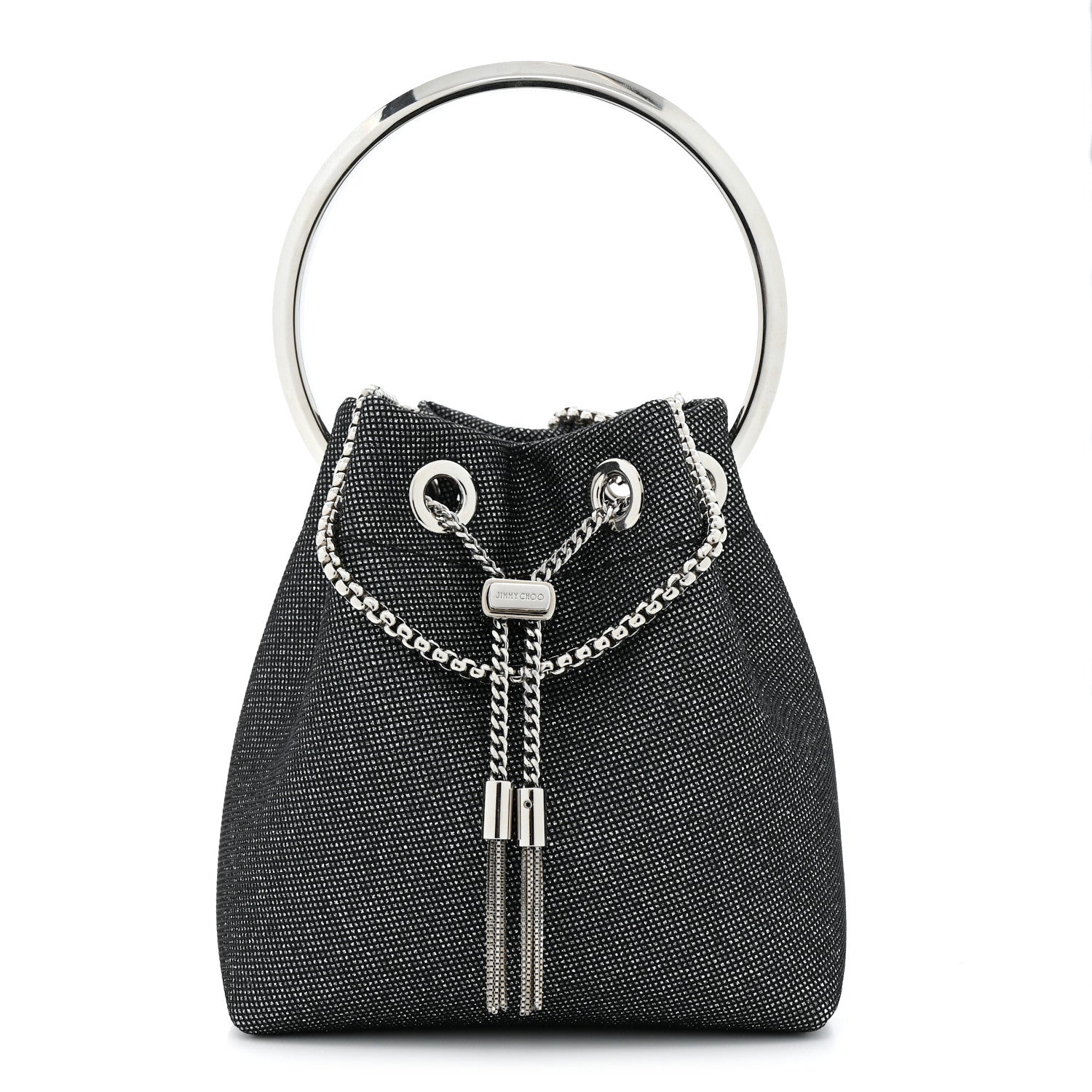 Jimmy Choo Glitter Fabric Bon Bon Bag Bucket Bag Cosmo Cosmo 1 of 10