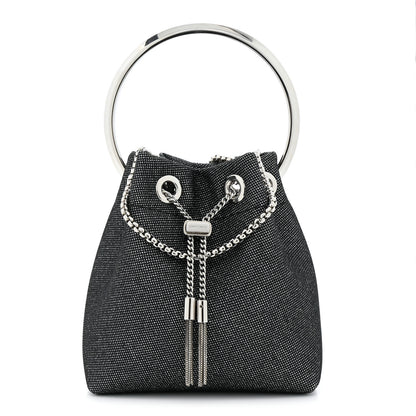 Jimmy Choo Glitter Fabric Bon Bon Bag Bucket Bag Cosmo Cosmo 1 of 10