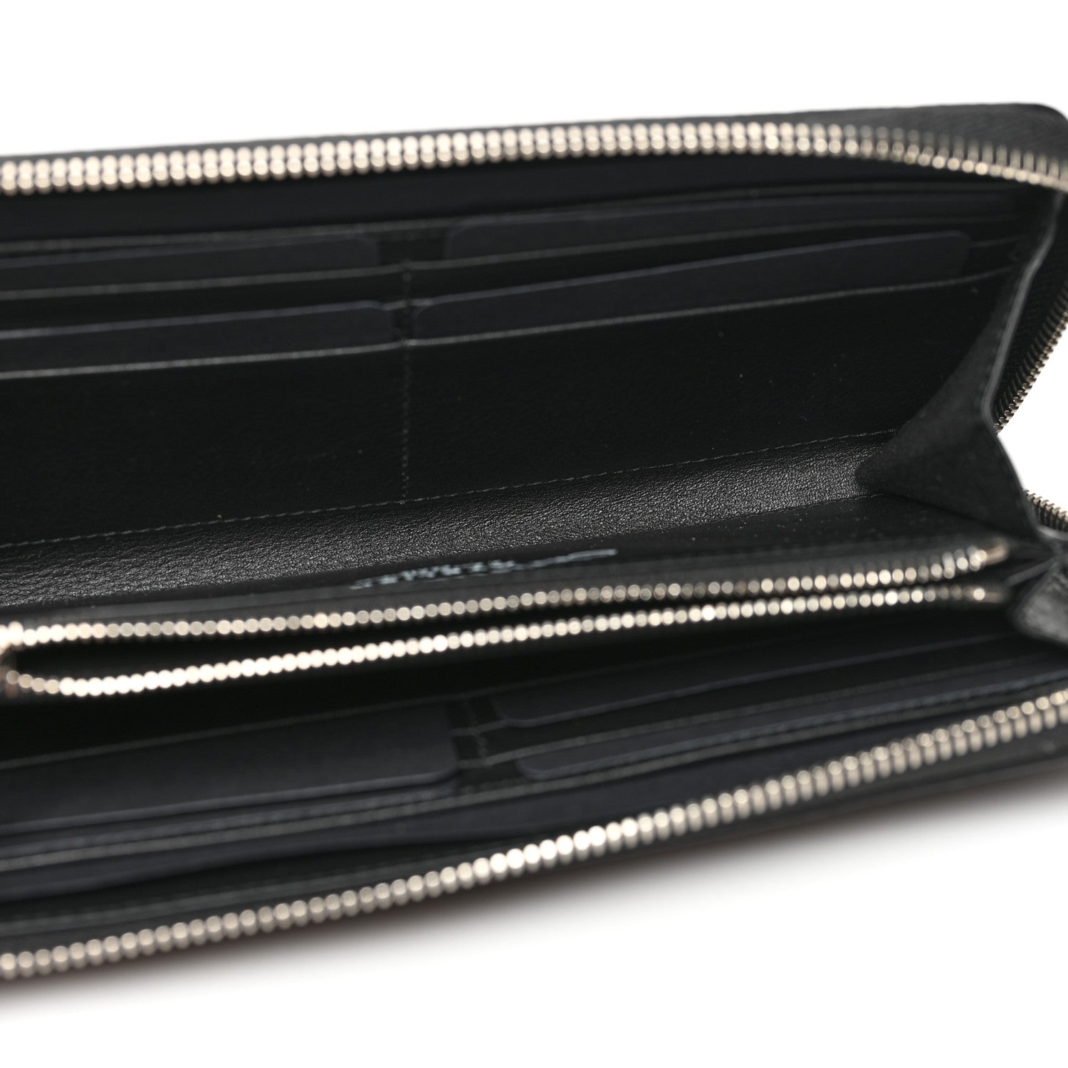 Christian Dior HOMME Grained Calfskin Zipped Wallet Black 5 of 6