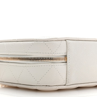 Chanel Caviar Quilted Top Handle Vanity Case White 9 of 10